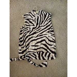 Womens Ralph Lauren Zebra Print Top Size XL